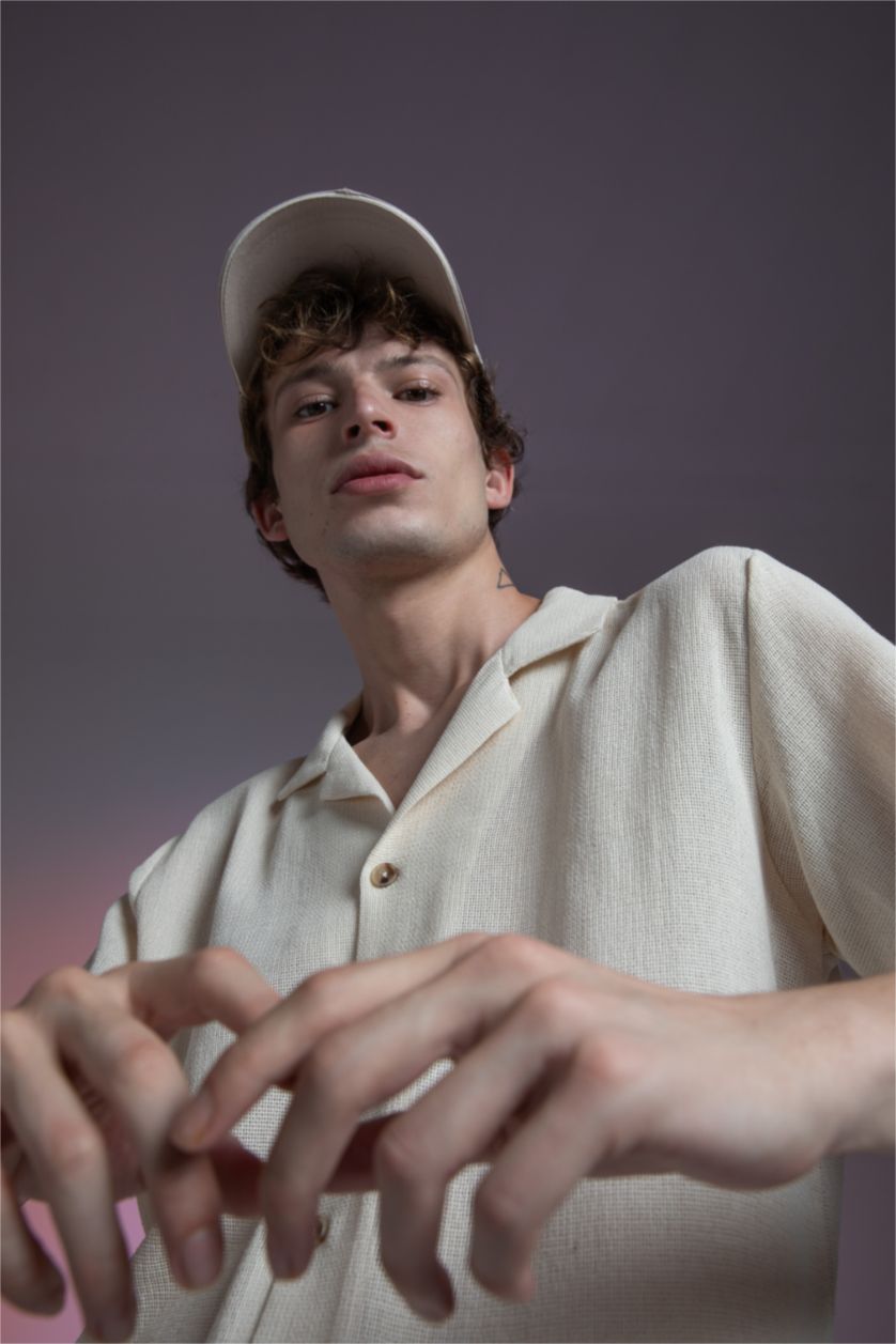 MAN Sand Regular Fit Short Sleeve Shirt
