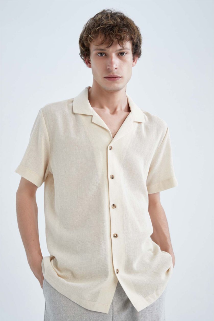MAN Sand Regular Fit Short Sleeve Shirt