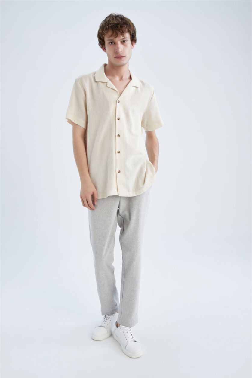 MAN Sand Regular Fit Short Sleeve Shirt