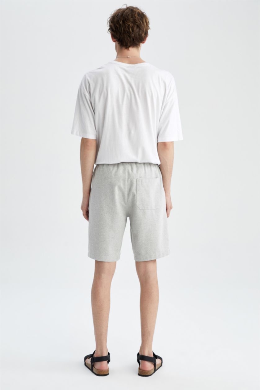 HOMME Gris Clair Pantacourt Coupe Régulière Ourlet régulier