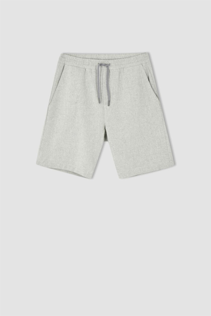 HOMME Gris Clair Pantacourt Coupe Régulière Ourlet régulier