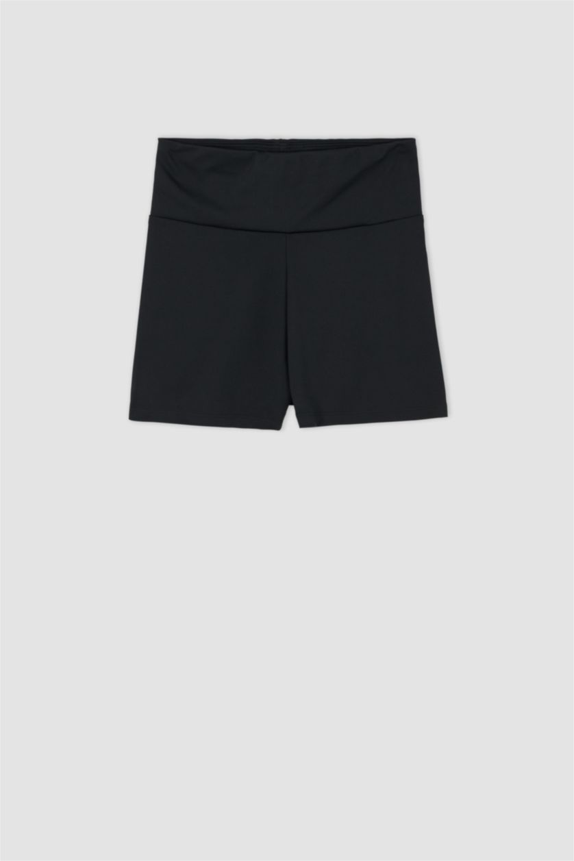 FEMME Noir Leggings Motard Taille couvrante