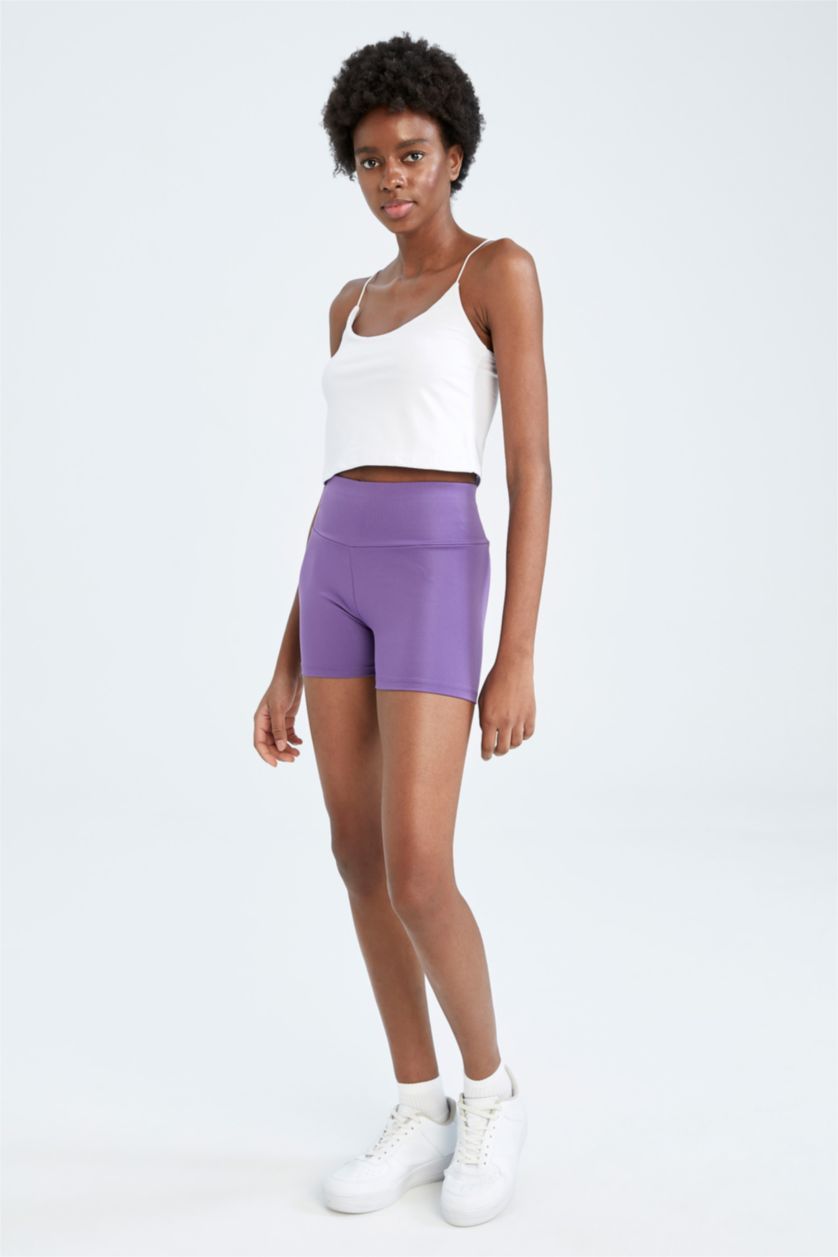 FEMME Violet Leggings Motard Taille couvrante