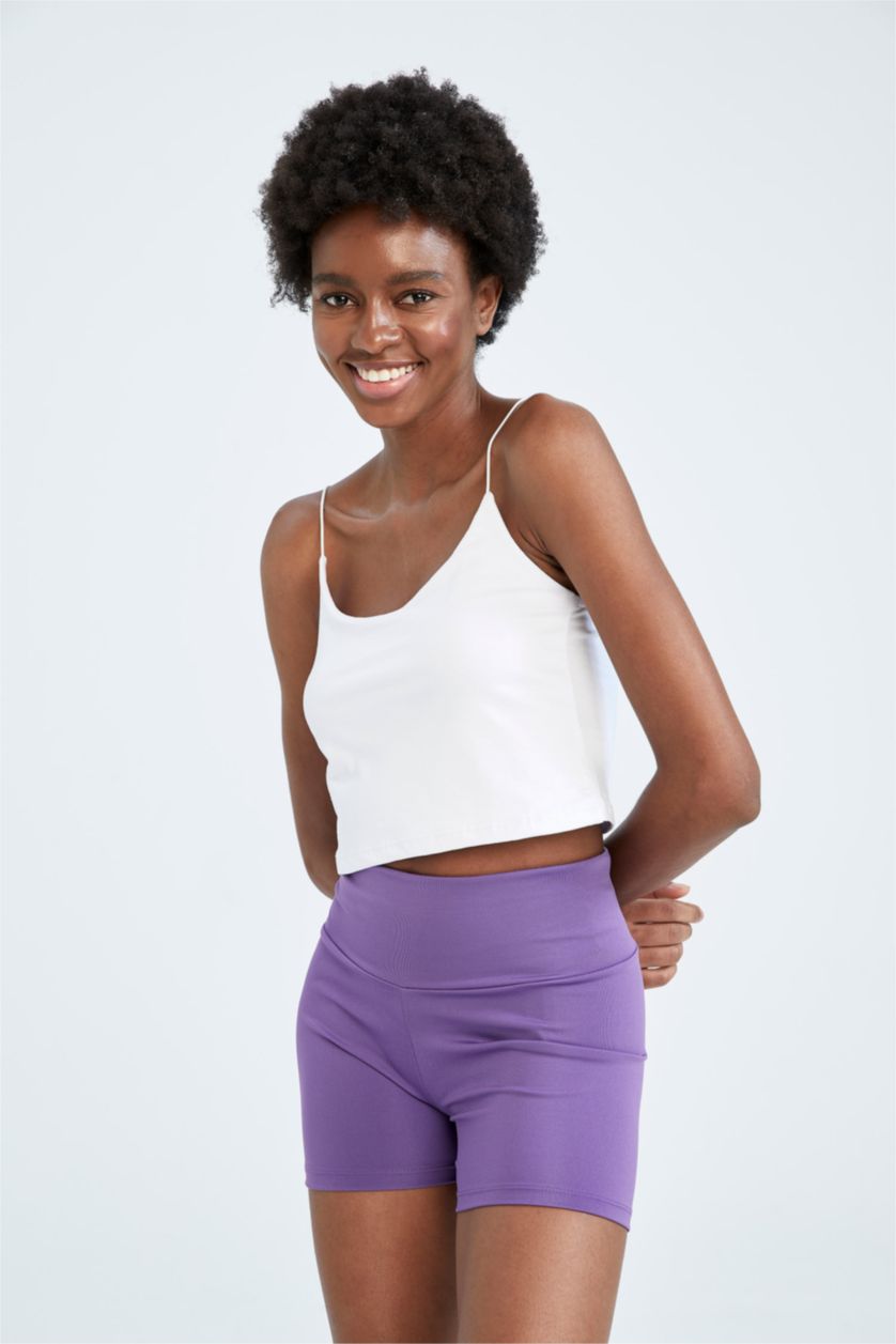 FEMME Violet Leggings Motard Taille couvrante