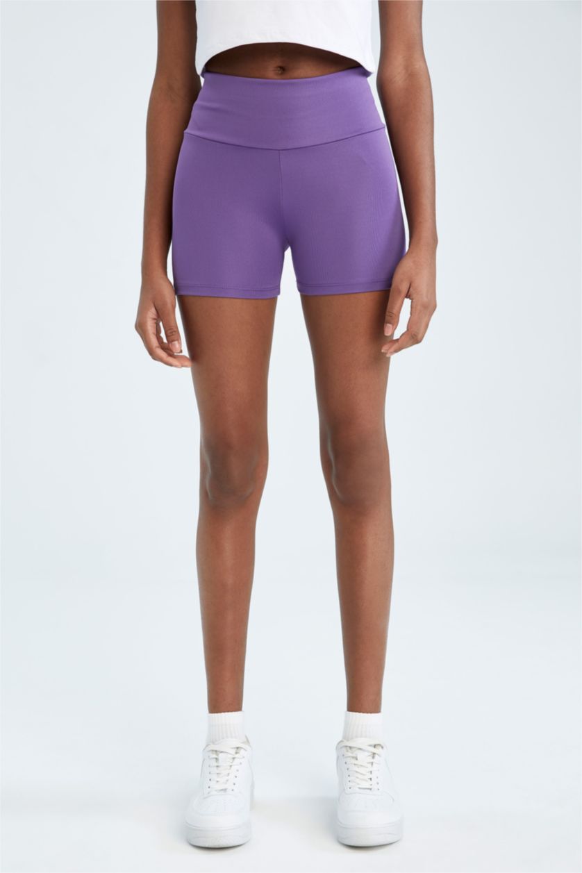 FEMME Violet Leggings Motard Taille couvrante