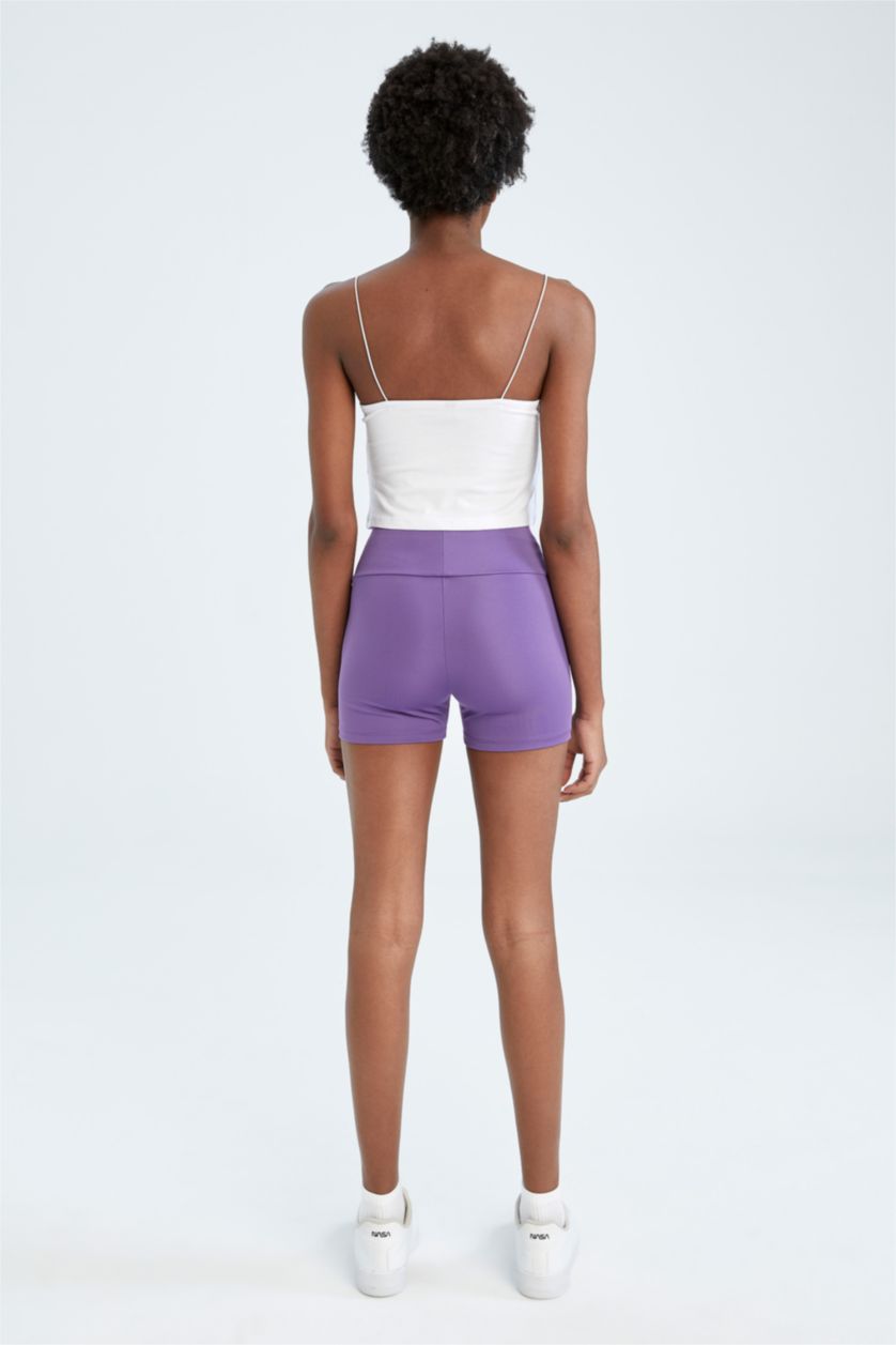 FEMME Violet Leggings Motard Taille couvrante