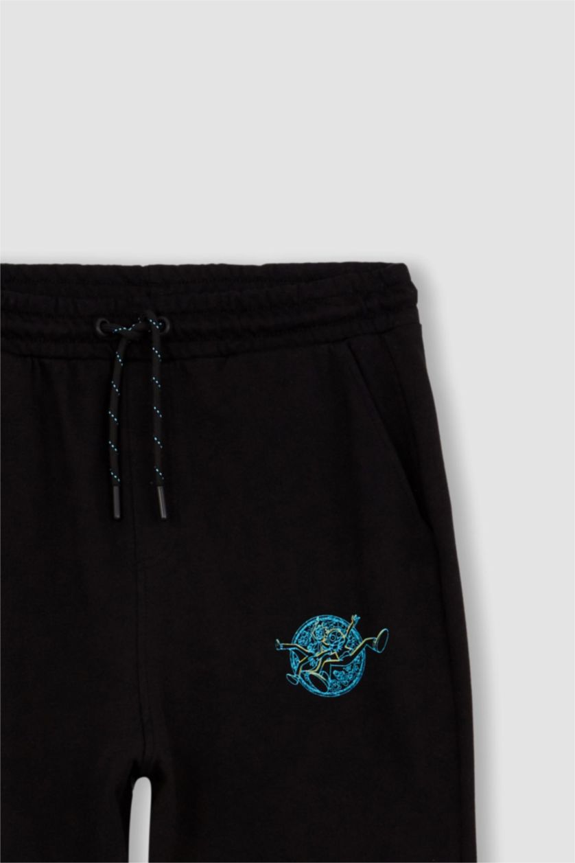 Мужчины Черный Штаны стандартного кроя Rick and Morty с карманами