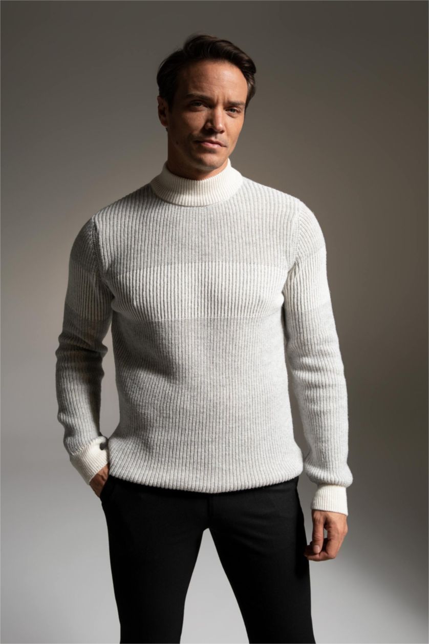 HOMME Blanc Slim Fit Knitwear Pullover