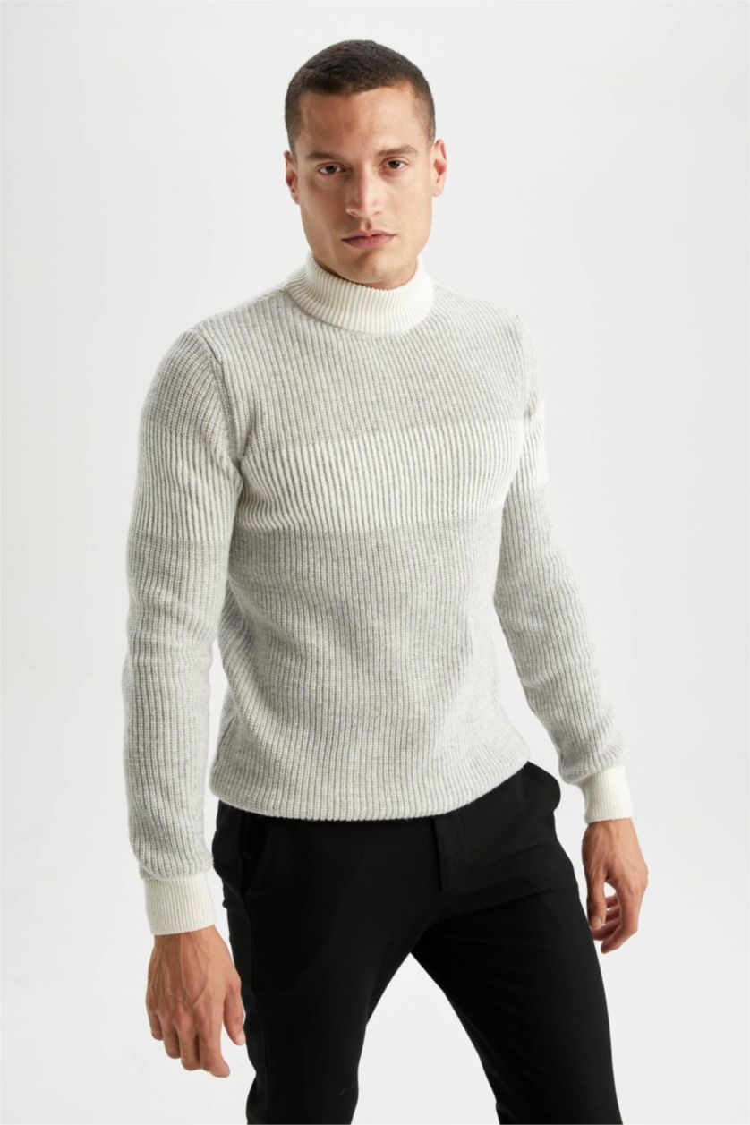 HOMME Blanc Slim Fit Knitwear Pullover