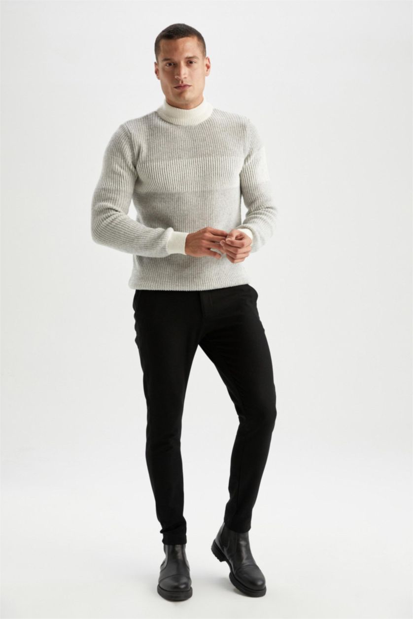 HOMME Blanc Slim Fit Knitwear Pullover