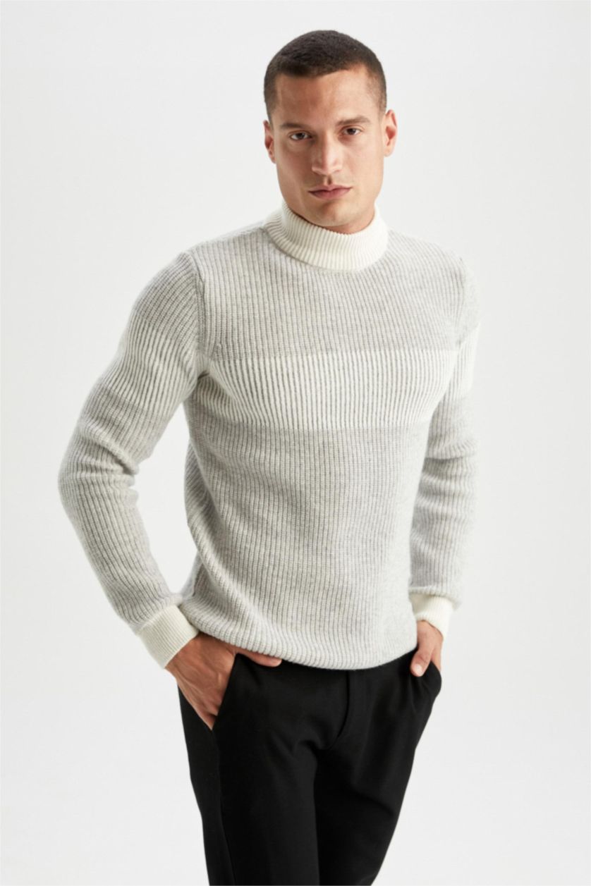 HOMME Blanc Slim Fit Knitwear Pullover