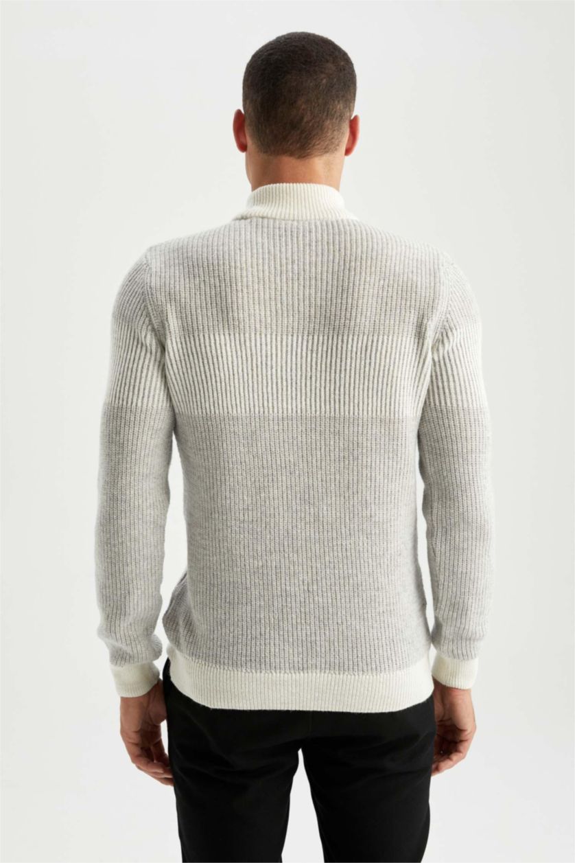 HOMME Blanc Slim Fit Knitwear Pullover