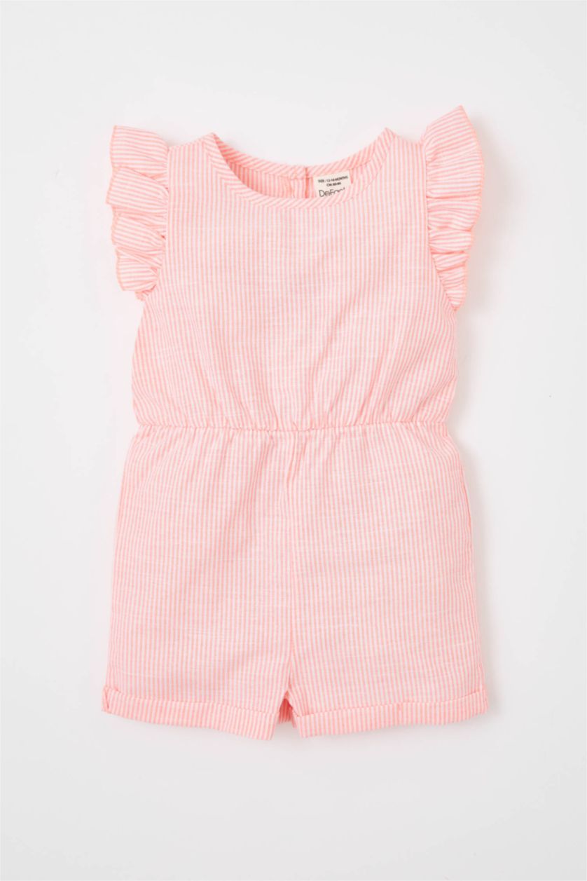 BÉBÉ FILLE Écru Salopette Look Lin