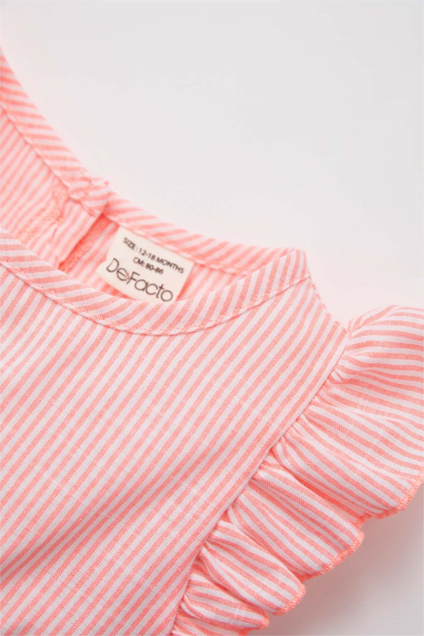 BÉBÉ FILLE Écru Salopette Look Lin