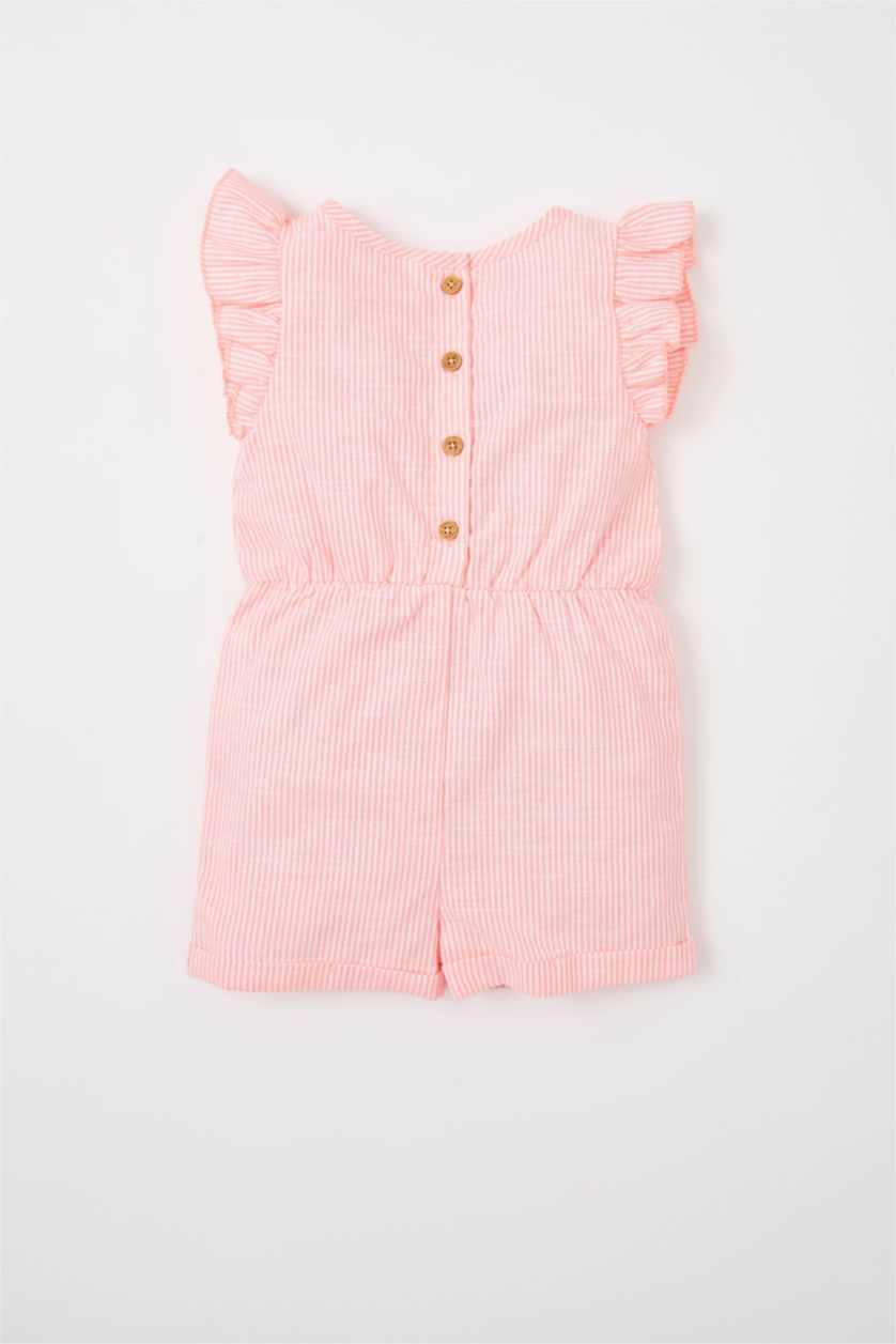 BÉBÉ FILLE Écru Salopette Look Lin