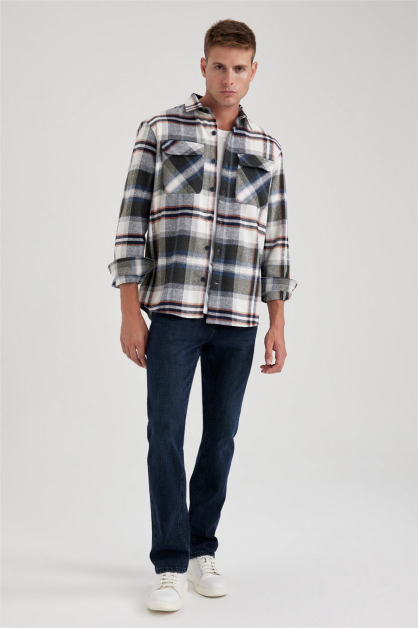 Erkek Yeşil Relax Fıt Oduncu