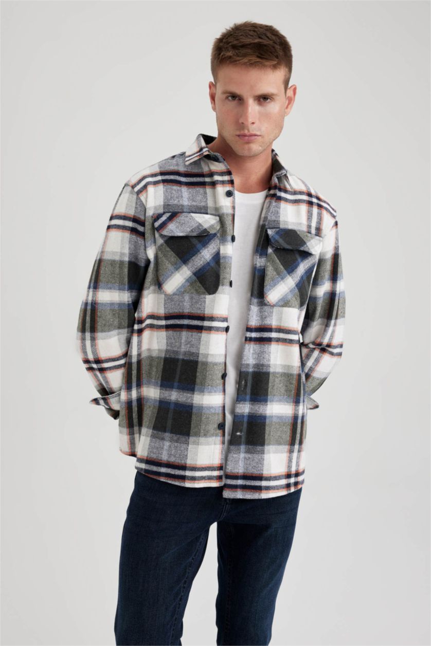 Erkek Yeşil Relax Fıt Oduncu