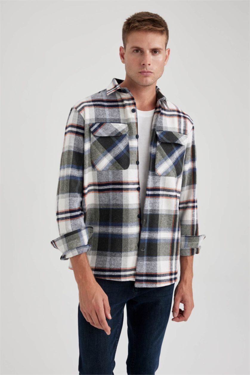 Erkek Yeşil Relax Fıt Oduncu