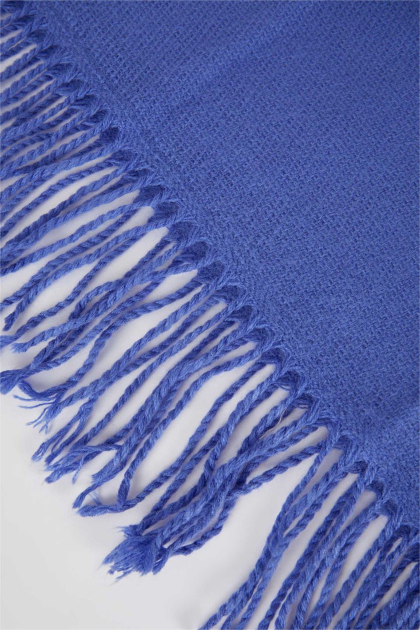 WOMAN Blue Women's Basic Tasseled Scarf