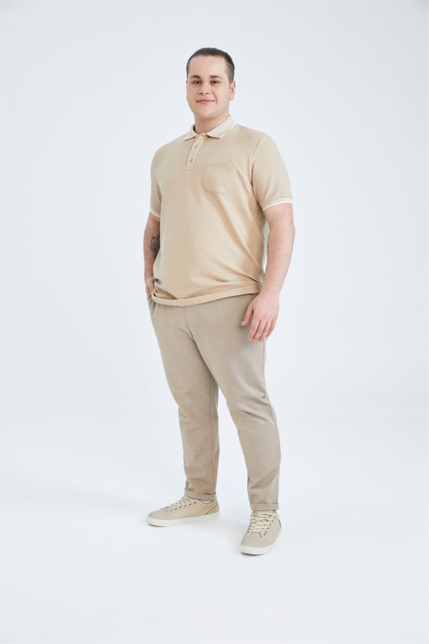 HOMME Beige Pantalon De Jogging En Maille Oversize