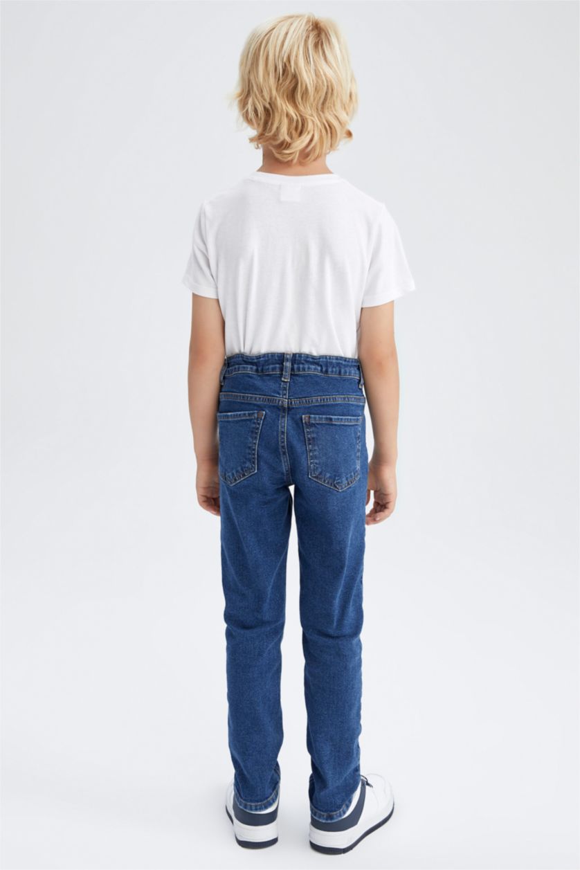 BOYS & TEENS Dark Blue بنطلون جينز سليم فيت