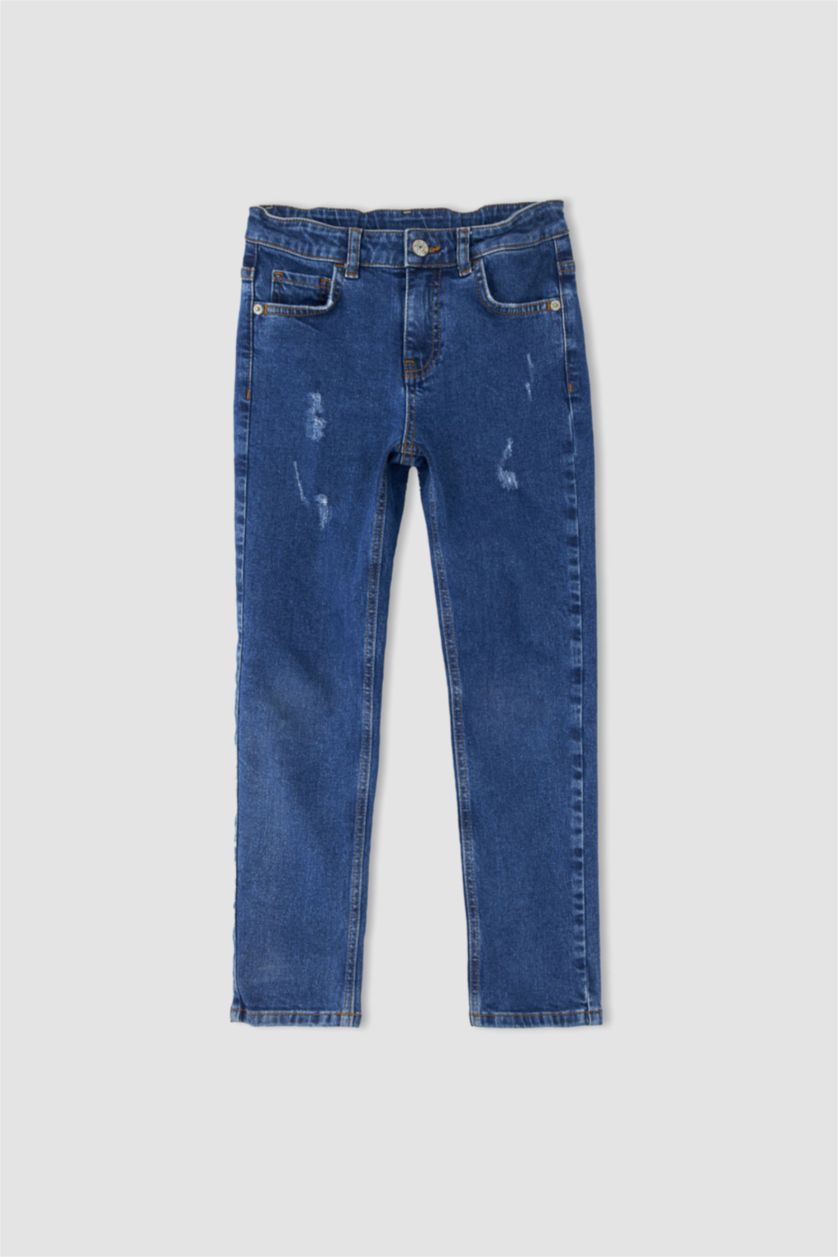 BOYS & TEENS Dark Blue بنطلون جينز سليم فيت