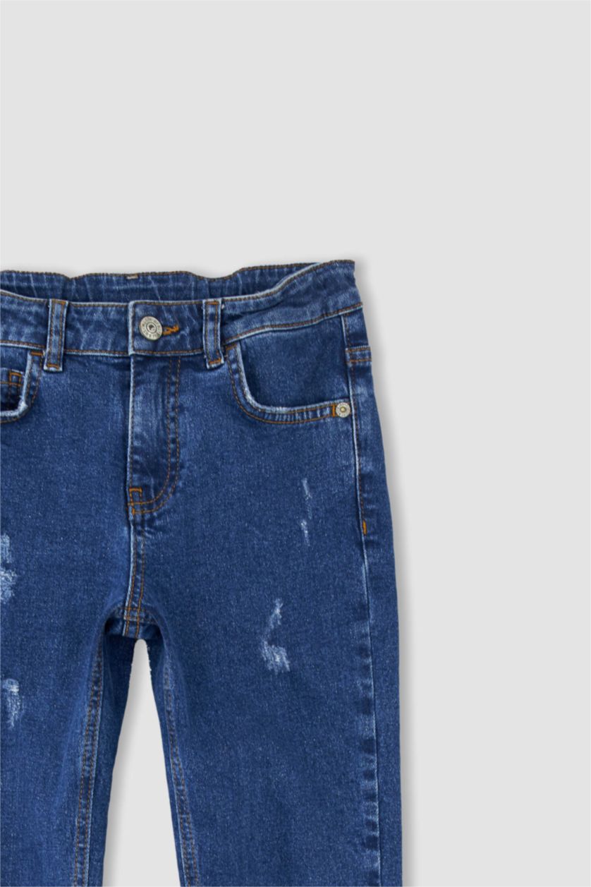 BOYS & TEENS Dark Blue بنطلون جينز سليم فيت