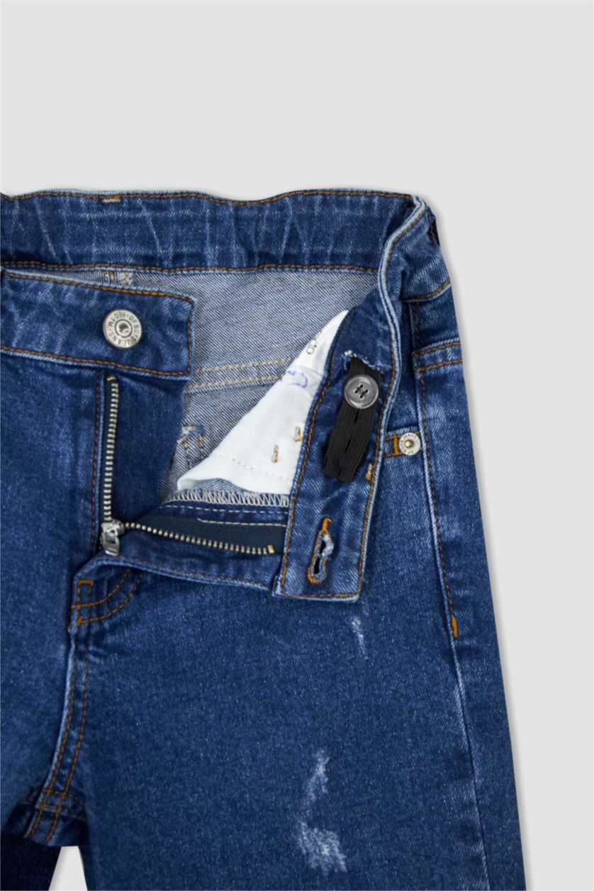 BOYS & TEENS Dark Blue بنطلون جينز سليم فيت