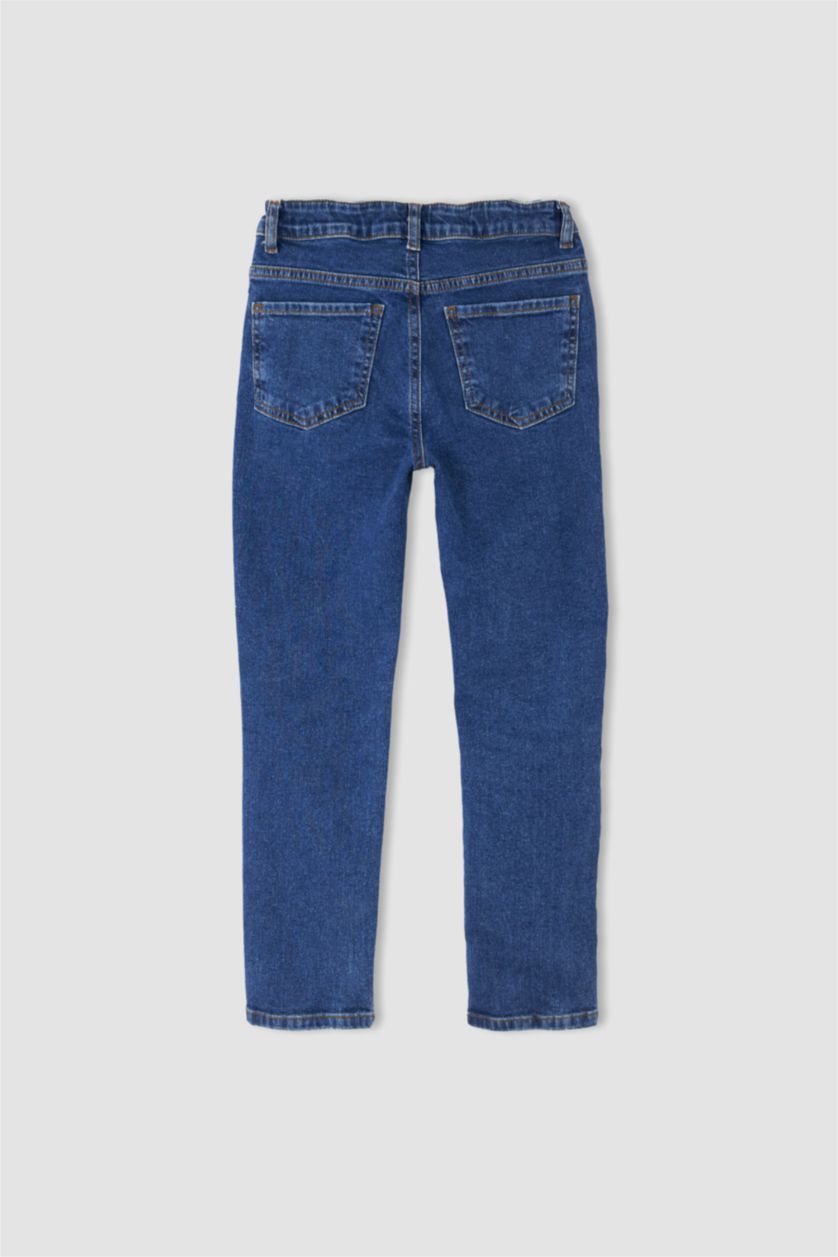 BOYS & TEENS Dark Blue بنطلون جينز سليم فيت