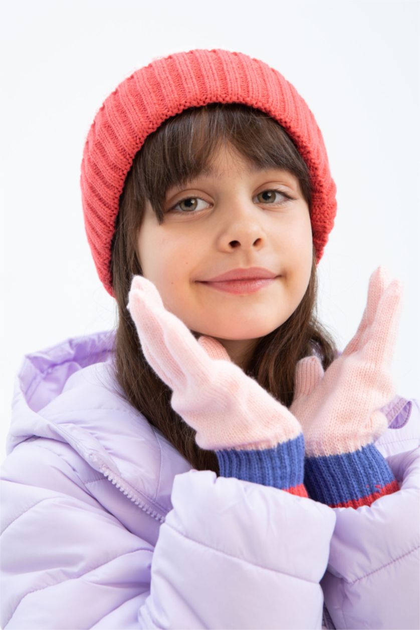 GIRLS & TEENS Pink Girl 2 piece Gloves