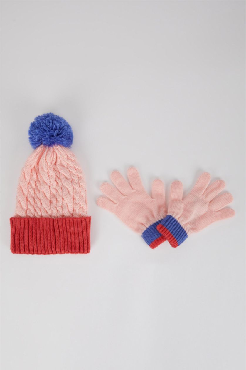 GIRLS & TEENS Pink Girl 2 piece Gloves