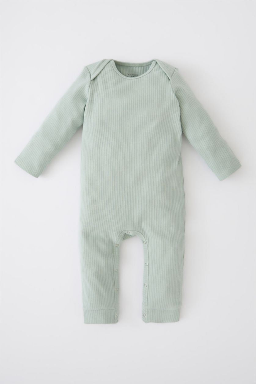 BABY GIRL Mint جمبسوت مضلع قصة عادية