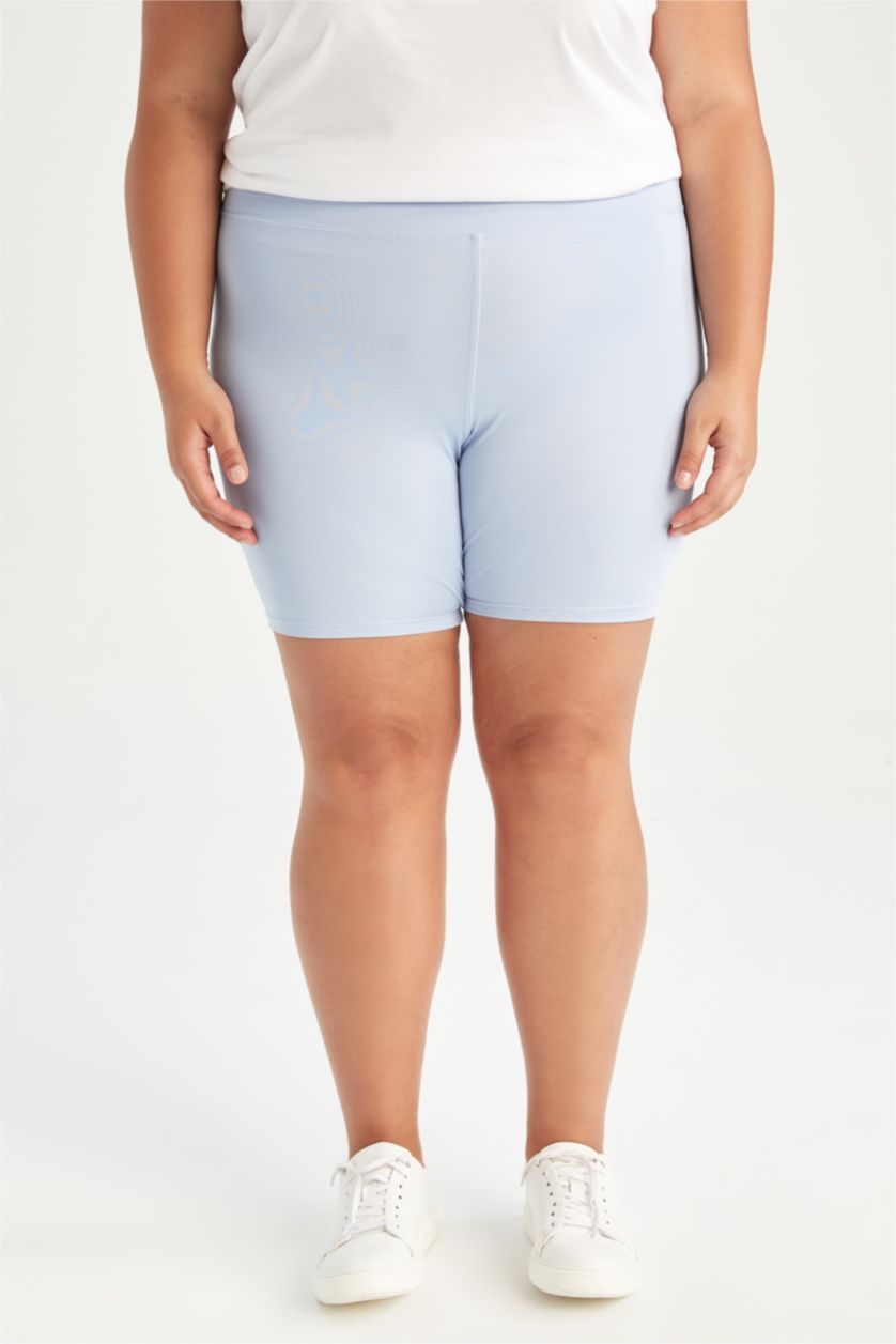 WOMAN Blue Defacto Fit DF Plus Biker Sports Leggings