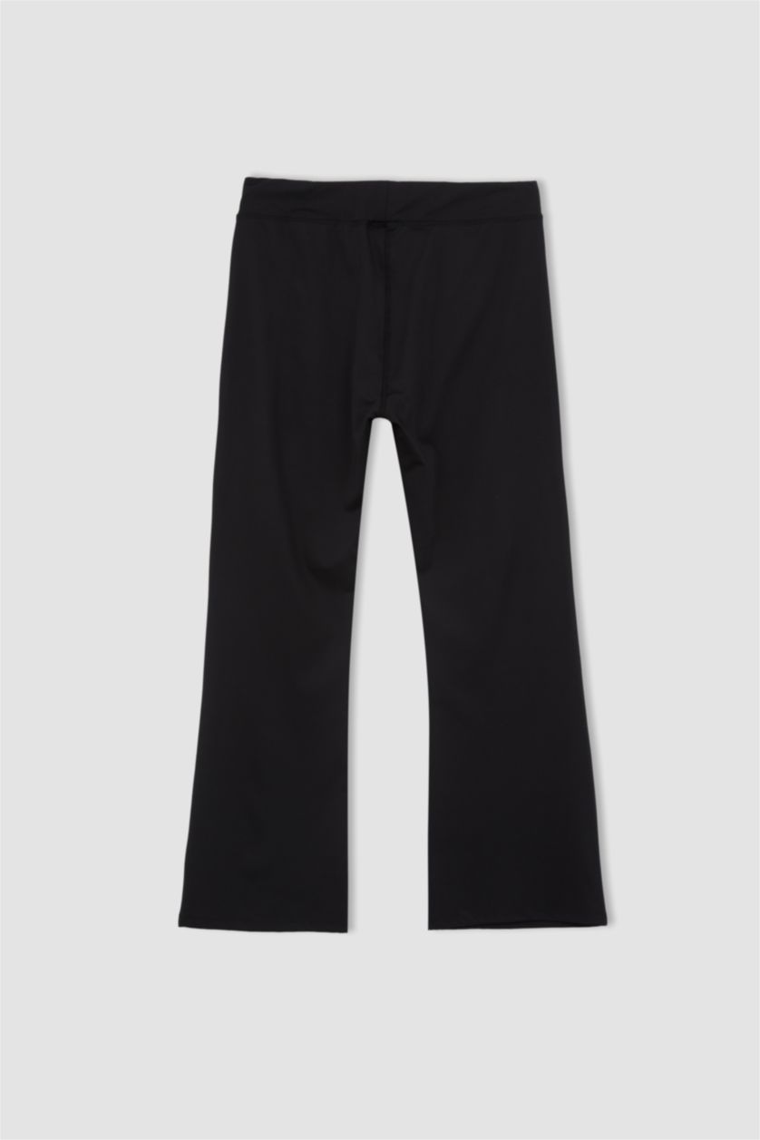 FEMME Noir Pantalon De Yoga Grande Taille à Jambes Larges Defactofit Df Plus