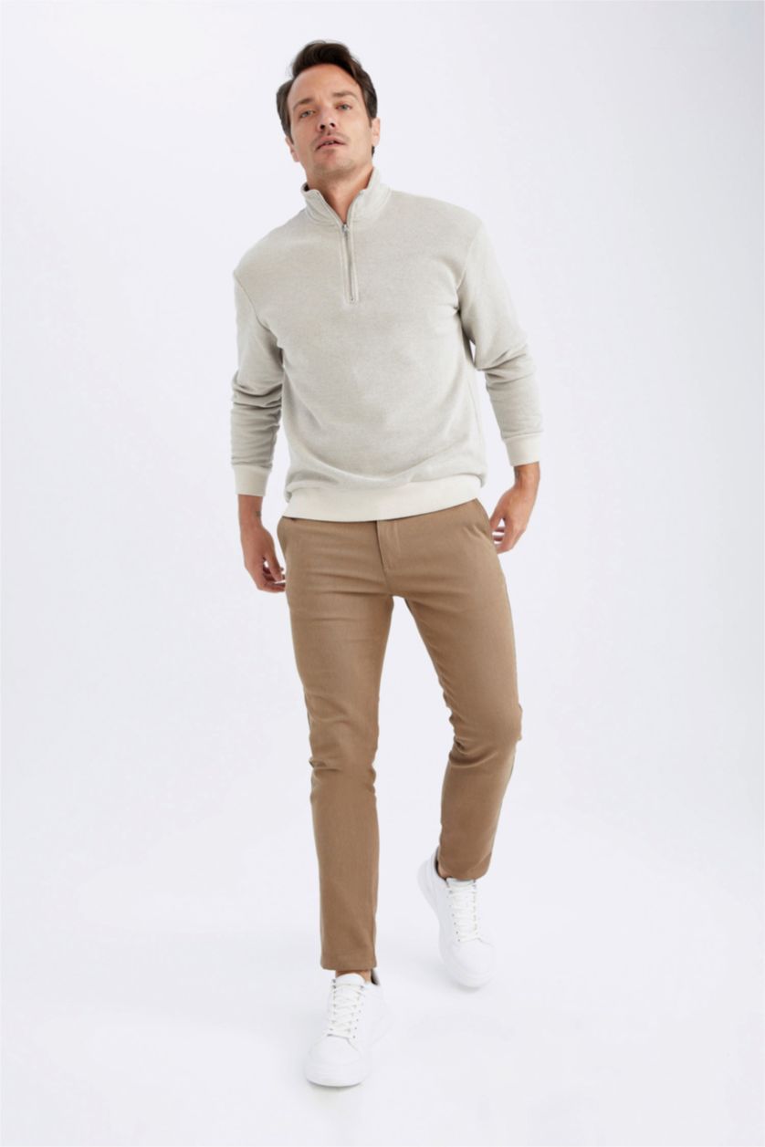 HOMME Beige Sweat- Shirt Coupe confort