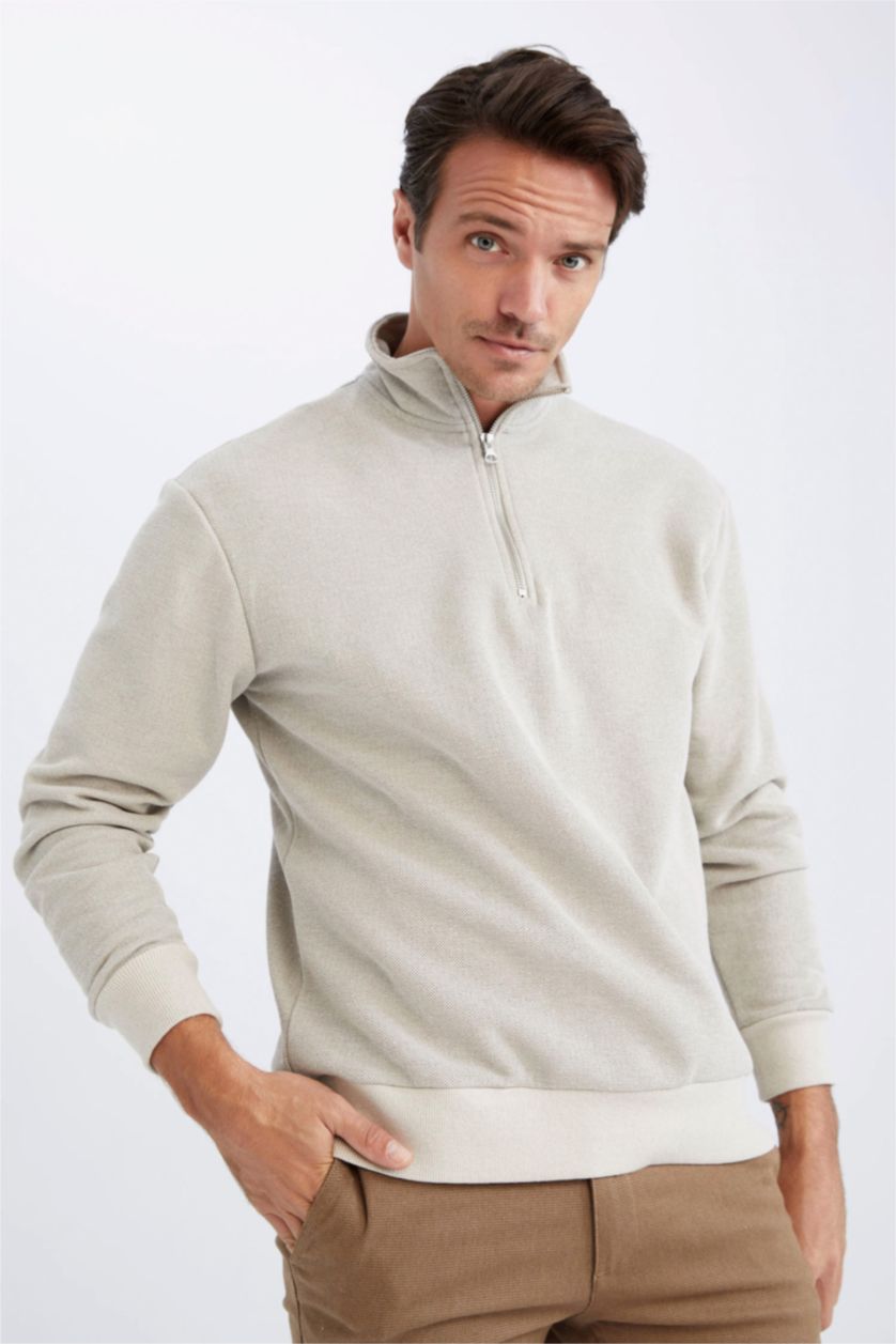 HOMME Beige Sweat- Shirt Coupe confort