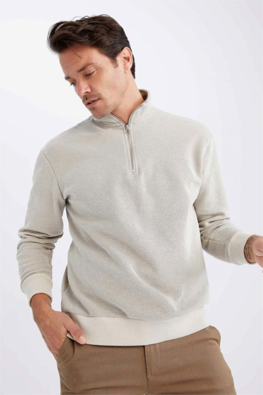 HOMME Beige Sweat- Shirt Coupe confort