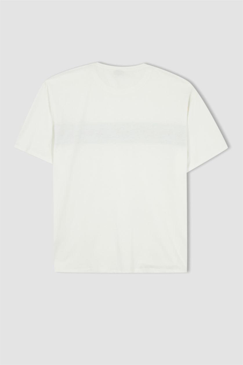 MAN White Plussize Fit Pique Short Sleeve T-Shirt