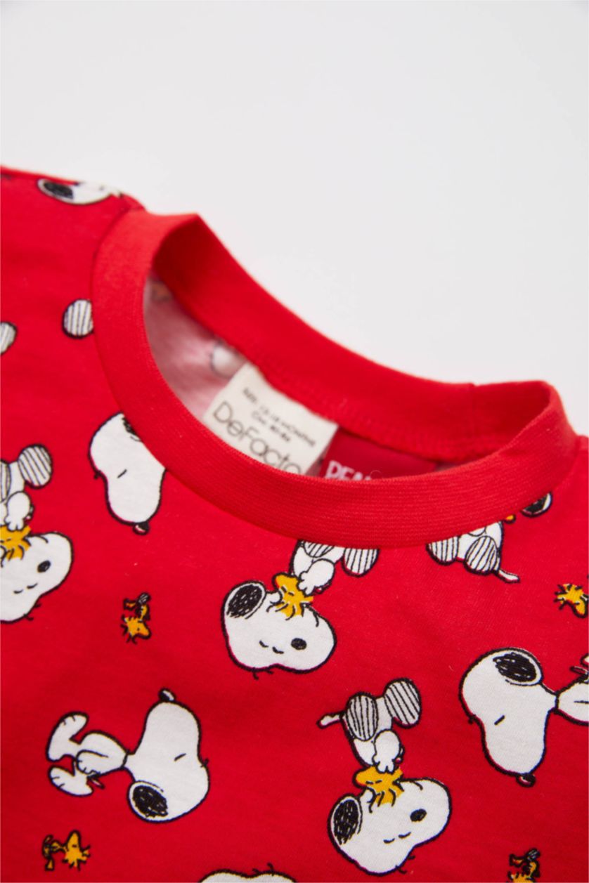 BABY BOY Red Regular Fit Snoopy Licensed Short Sleeve T-Shirt
