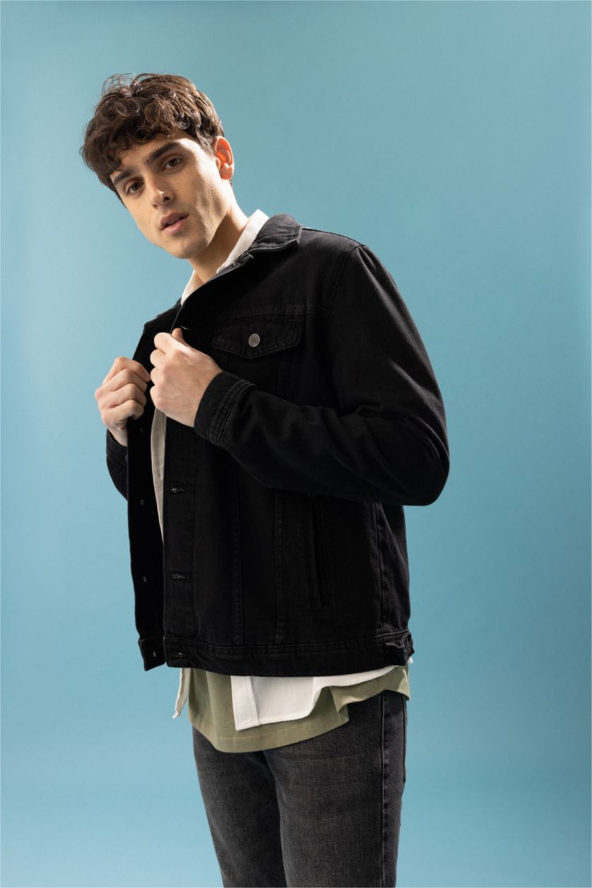 MAN Black Slim Fit Jean Jacket