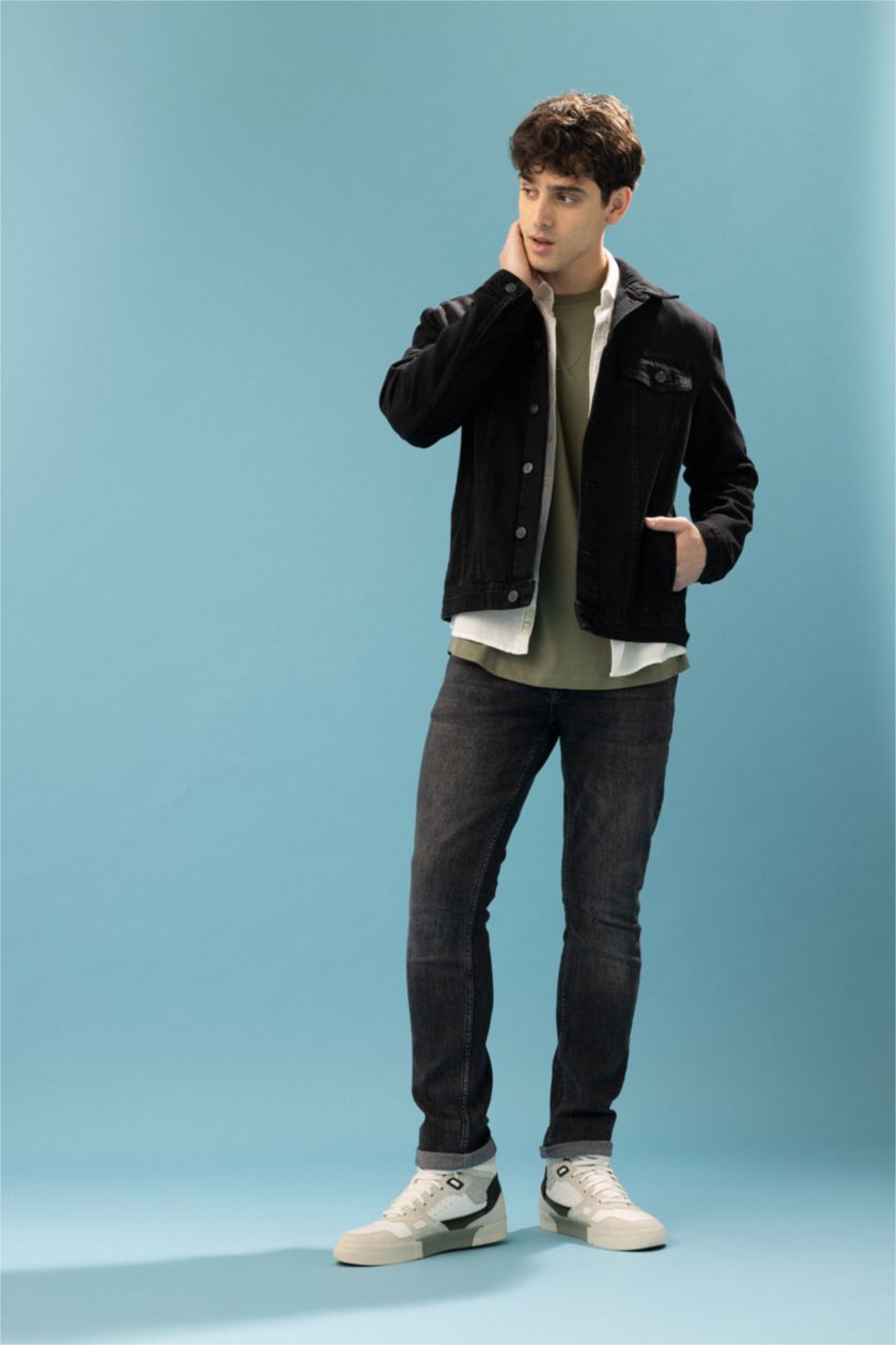 MAN Black Slim Fit Jean Jacket