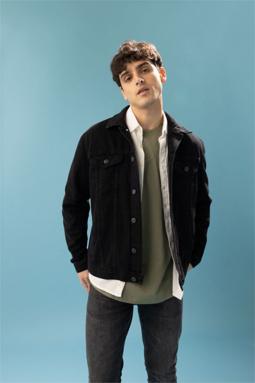 MAN Black Slim Fit Jean Jacket