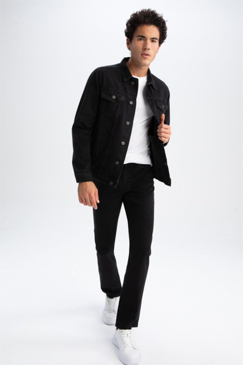 MAN Black Slim Fit Jean Jacket