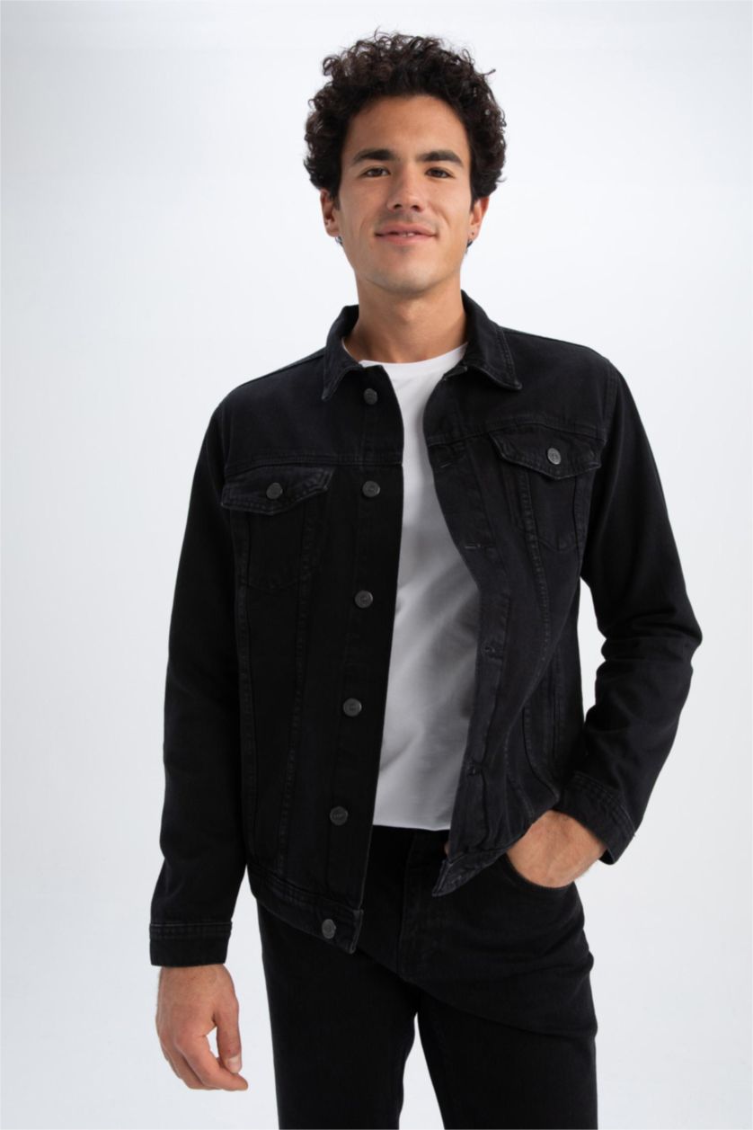 MAN Black Slim Fit Jean Jacket
