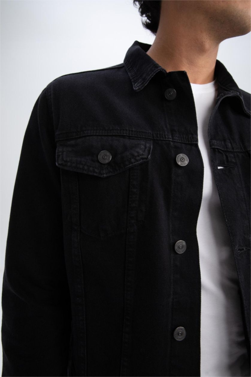 MAN Black Slim Fit Jean Jacket