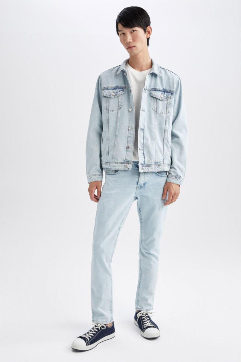 Erkek Buz Mavi Ceket