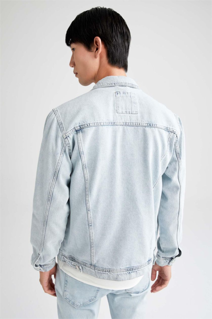 Erkek Buz Mavi Ceket