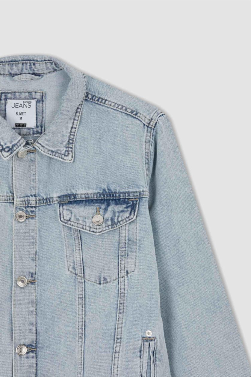 Erkek Buz Mavi Ceket