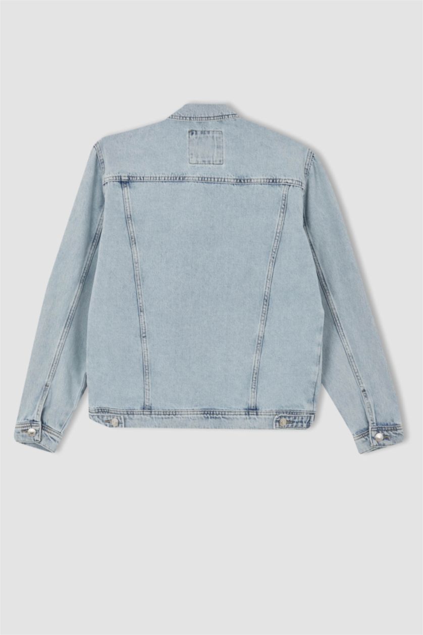 Erkek Buz Mavi Ceket