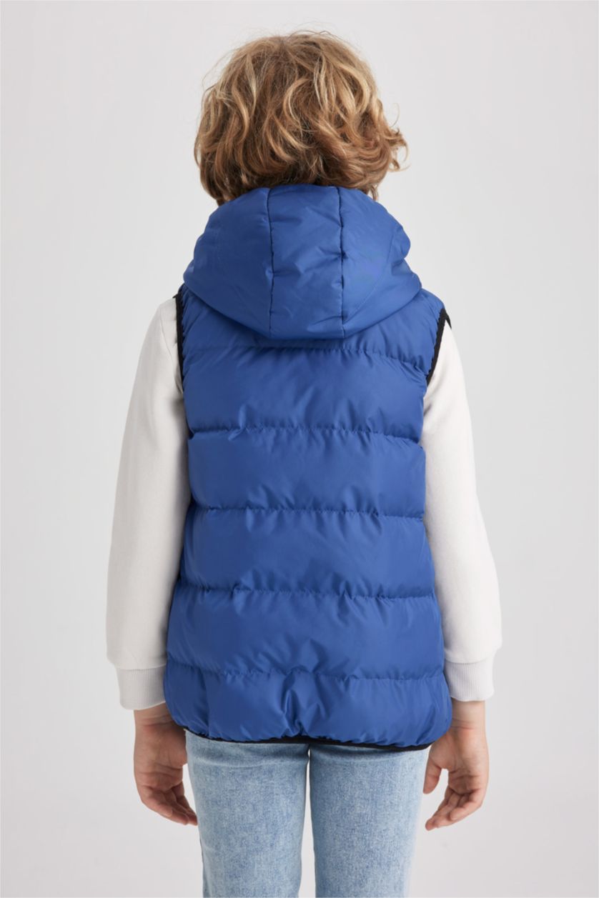 GARÇONS Mavi Orta Gilet Coupe Régulière À capuche Garçon